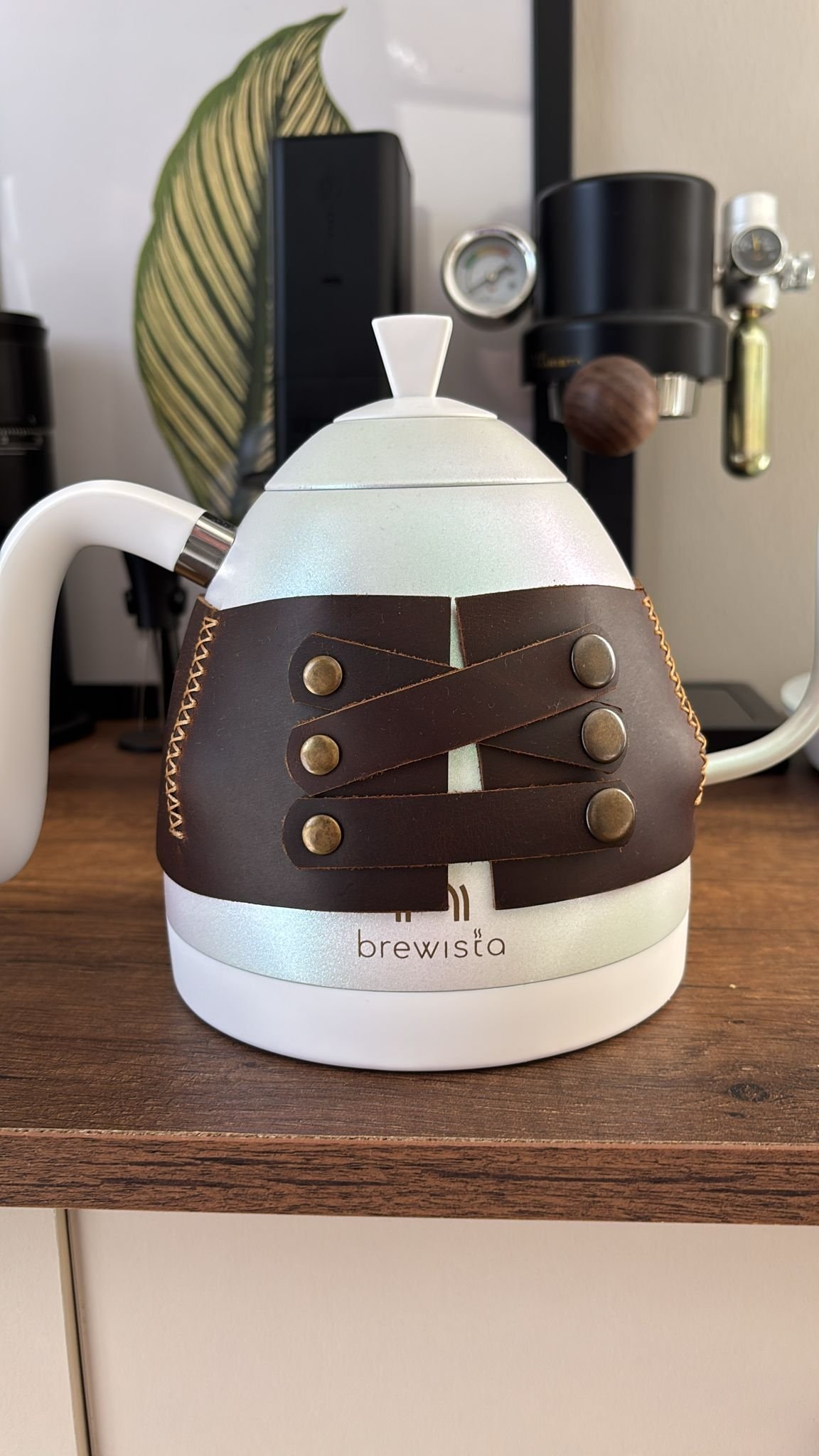 Deri Kettle Kılıfı El Yapımı by Flores BREWISTA 600ML