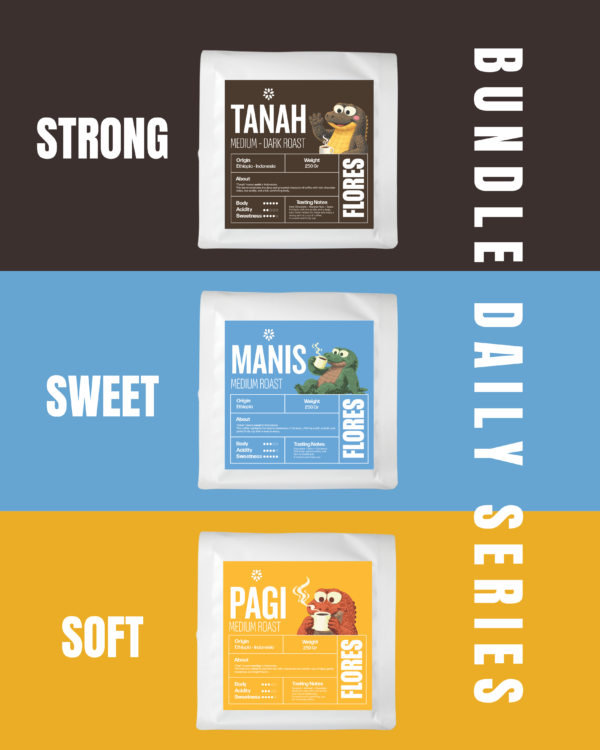 Daily Coffee Set (3 x 100/250 gr) – Manis, Pagi & Tanah